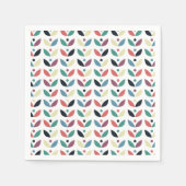 Folk Art Floral Geometric Pattern Servet (Voorkant)