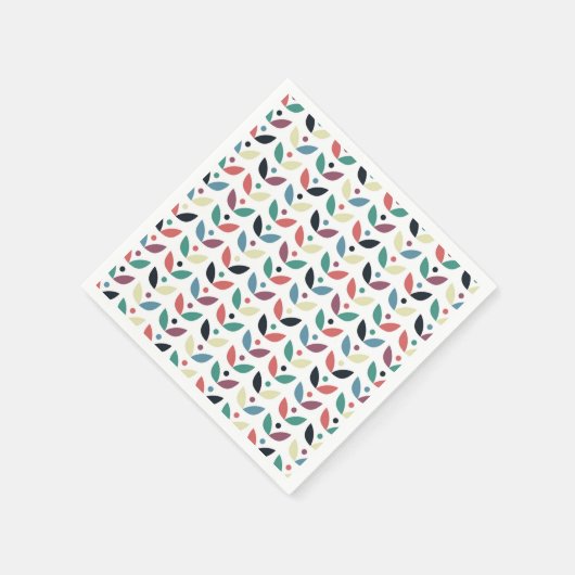 Folk Art Floral Geometric Pattern Servet (Hoek)