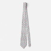 Folk Art Floral Geometric Pattern Stropdas (Voorkant)