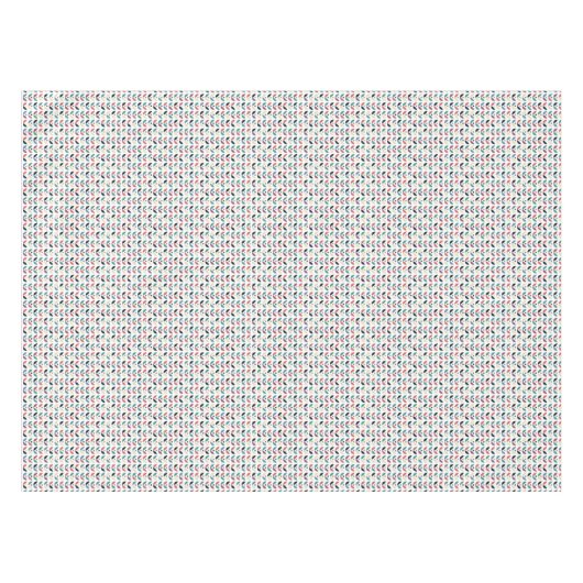 Folk Art Floral Geometric Pattern Tafelkleed (Voorkant (Horizontaal))