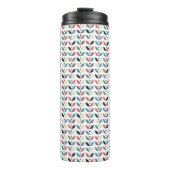 Folk Art Floral Geometric Pattern Thermosbeker (Voorkant)