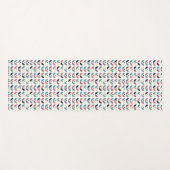 Folk Art Floral Geometric Pattern Yogamat (Voorkant (horizontaal))