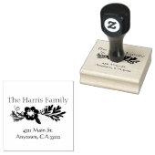Folk Art Floral, gepersonaliseerd Rubberstempel (Gestempeld)