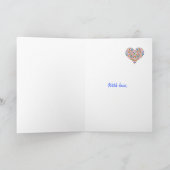 Folk Art Floral Heart Birthday Kaart voor partner (Binnen)