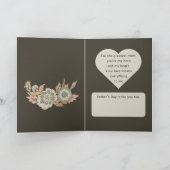 Folk Art Floral Heart Single Moeder Vaderdag Kaart (Binnen)