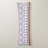  Folk Art Floral Hearts Border Body Pillow Lichaamskussen (Voorkant Verticaal)