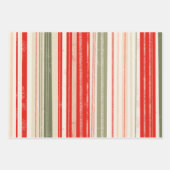 Folk Art Floral-Kerstmis, set van 3 Inpakpapier Vel (Voorkant 3)