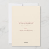 Folk Art Floral Lijst Kerstfoto Feestdagenkaart (Achterkant)