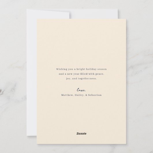 Folk Art Floral Lijst Kerstfoto Feestdagenkaart (Achterkant)