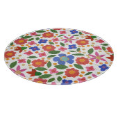 Folk Art Floral mini-print Glass Cutting Board Snijplank (Hoek)