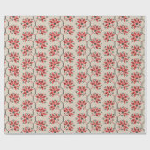 Folk Art Floral Patroon Wrapping Paper Cadeaupapier (Vlak)