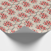 Folk Art Floral Patroon Wrapping Paper Cadeaupapier (Hoek)
