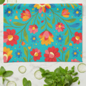 Folk art floral  theedoek (Gevouwen)