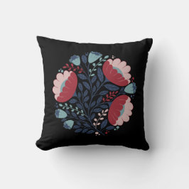 Folk Art Florals in Full Bloom Kussen