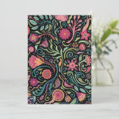 Folk Art Flower Kaart (Staand voorkant)