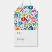 Folk Art Flower Pattern 2 Cadeaulabel (Voorkant)