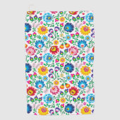 Folk Art Flower Pattern 2 Golfhanddoek (Voorkant)