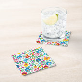 Folk Art Flower Pattern 2 Kartonnen Onderzetters (Insitu)