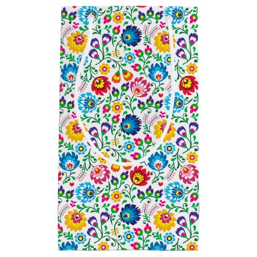 Folk Art Flower Pattern 2 Klein Cadeauzakje (Voorkant)