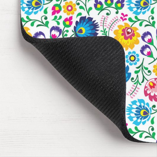 Folk Art Flower Pattern 2 Muismat (Hoek)