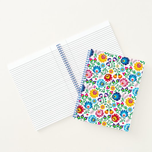 Folk Art Flower Pattern 2 Notitieboek (Binnen)