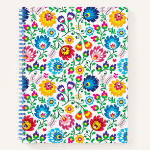Folk Art Flower Pattern 2 Notitieboek