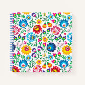 Folk Art Flower Pattern 2 Notitieboek (Voorkant)