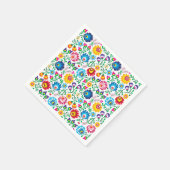 Folk Art Flower Pattern 2 Servet (Hoek)