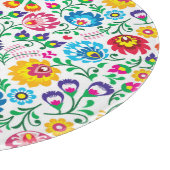 Folk Art Flower Pattern 2 Snijplank (Hoek)