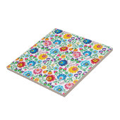 Folk Art Flower Pattern 2 Tegeltje (Zijkant)