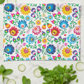 Folk Art Flower Pattern 2 Theedoek (Gevouwen)