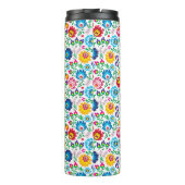 Folk Art Flower Pattern 2 Thermosbeker (Achterkant)