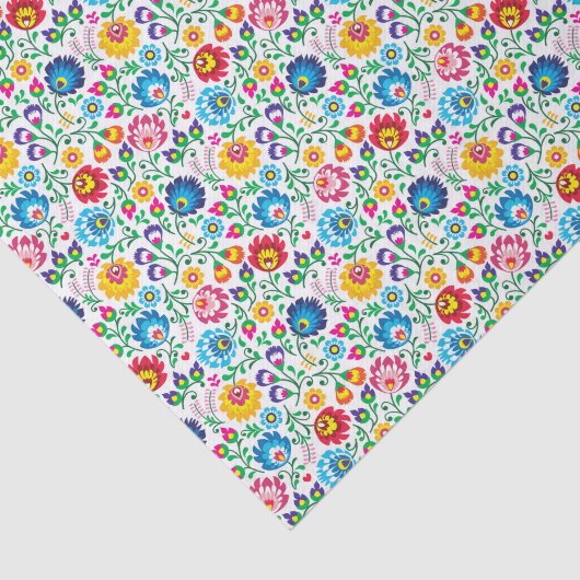 Folk Art Flower Pattern 2 Tissuepapier (Detail)