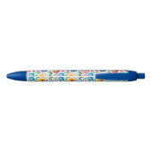 Folk Art Flower Pattern 2 Zwarte Inkt Pen (Achterkant)