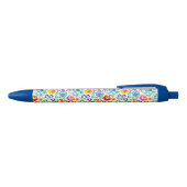 Folk Art Flower Pattern 2 Zwarte Inkt Pen (Bovenkant)