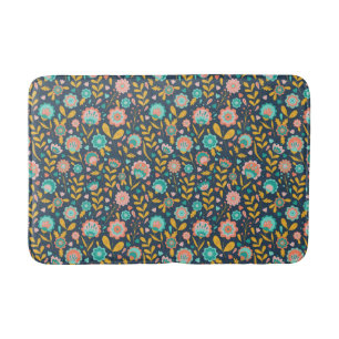 Folk Art Flower Pattern Badmat