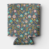 Folk Art Flower Pattern Blikjeskoeler (Voorkant)