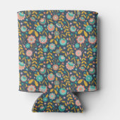 Folk Art Flower Pattern Blikjeskoeler (Achterkant)