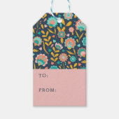 Folk Art Flower Pattern Cadeaulabel (Voorkant)