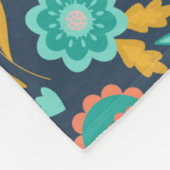 Folk Art Flower Pattern Fleece Deken (Hoek)
