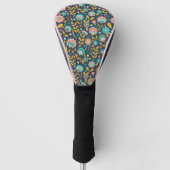Folk Art Flower Pattern Golfheadcover (Voorkant)