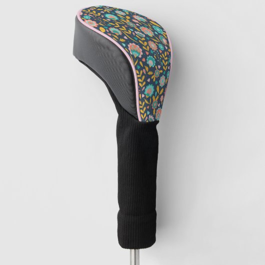 Folk Art Flower Pattern Golfheadcover (Schuin)