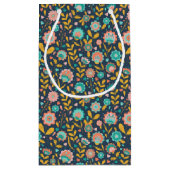 Folk Art Flower Pattern Klein Cadeauzakje (Achterkant)