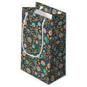Folk Art Flower Pattern Klein Cadeauzakje (Achterkant Gekanteld)
