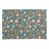 Folk Art Flower Pattern Kussensloop (Voorkant-Rechts)