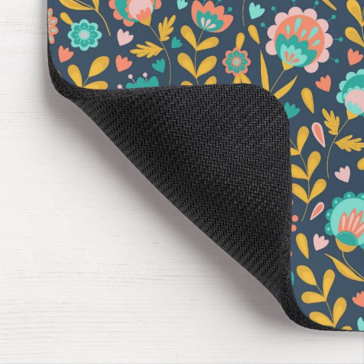 Folk Art Flower Pattern Muismat (Hoek)