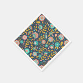 Folk Art Flower Pattern Servet (Hoek)