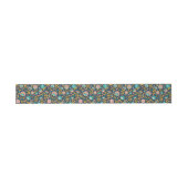 Folk Art Flower Pattern Uitnodigingen Wikkel (Vlak)