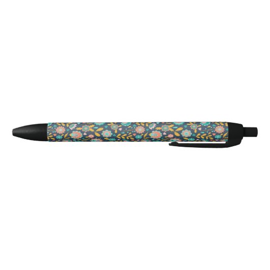 Folk Art Flower Pattern Zwarte Inkt Pen (Bodem)