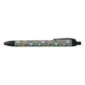 Folk Art Flower Pattern Zwarte Inkt Pen (Bovenkant)